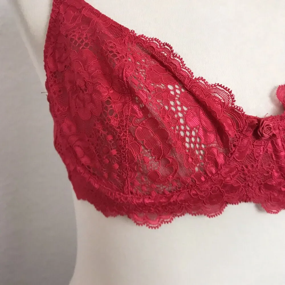 Victoria's Secret Bra Floral Lace Vintage Romance Coquette Lingerie Intimates